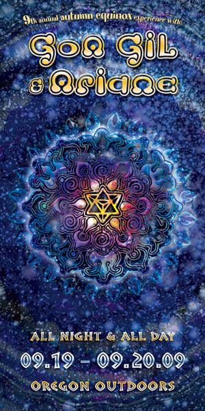 Goa Gil & Ariane, Autumn Equinox - Flyer by Ryan Carter